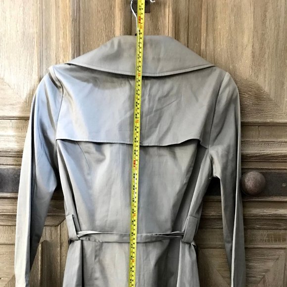 ELLE Trench Coat with ruffle detailing NWOT - Picture 7 of 8